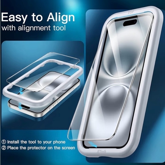 2 Boxes Tempered Glass Screen Protector for iPhone 16 - Clear NIB - Picture 5 of 9